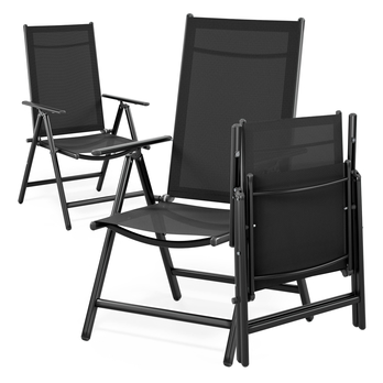 Záhradná stolička BERN 2 antracitová, sada 2 ks 2