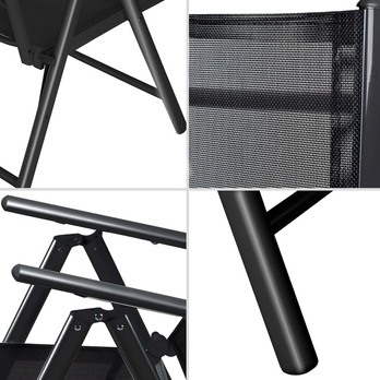 Záhradná stolička BERN 2 antracitová, sada 2 ks 3