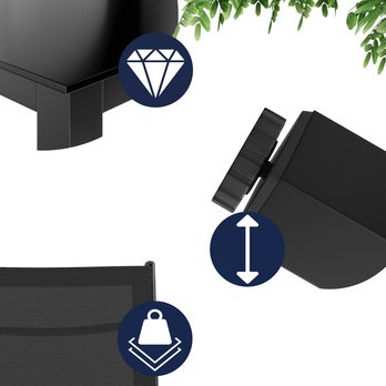 Záhradná zostava BERN 3 antracitová/čierna 3