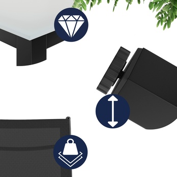 Záhradná zostava BERN 3 čierna/biela 3