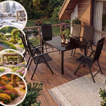 Záhradná zostava BERN 3 antracitová/čierna 1