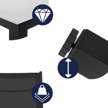 Záhradná zostava BERN 4 antracitová/biela 3