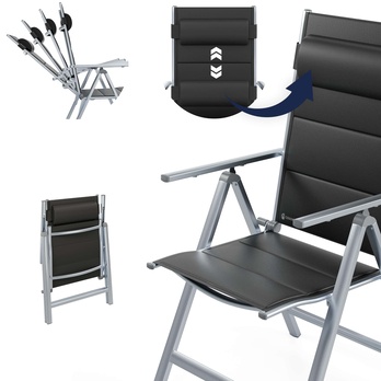 Záhradná zostava BERN 5 strieborná/čierna 2