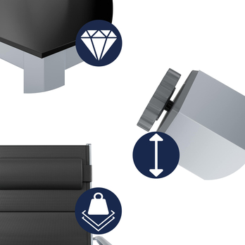 Záhradná zostava BERN 5 strieborná/čierna 3