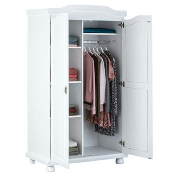 Šatníková skriňa BERNIAN I biela, šírka 104 cm 3