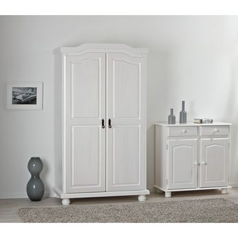 Šatníková skriňa BERNIAN I biela, šírka 104 cm 1