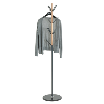 Stojanový vešiak BERNIE antracitová/prírodná, výška 175 cm 1