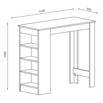 Barový stôl BERNO 16 dub sonoma 1