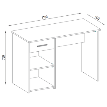 Písací stôl BERNO 1 antracitová 4