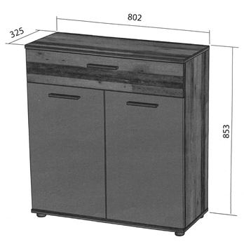 Komoda BERNO 2 matera/old style tmavá 4