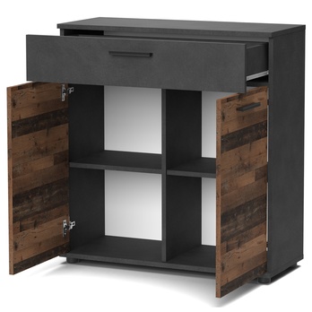 Komoda BERNO 2 matera/old style tmavá 1