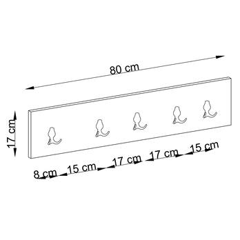 Nástenný vešiak BESLI orech 2