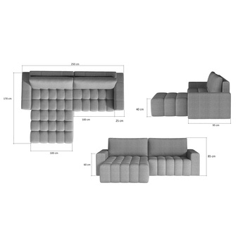 Sedacia súprava BETANIA ľavá, tmavozelená 6