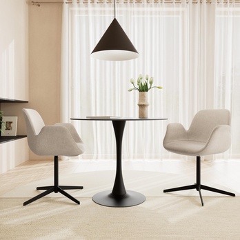 Jedálenská stolička BETH piesková/matná čierna 1