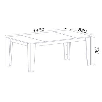 Jedálenský stôl BIANCO čierna/zlatá 3