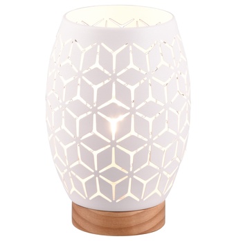 Stolná lampa BIDAR 1 biela/svetlé drevo 1
