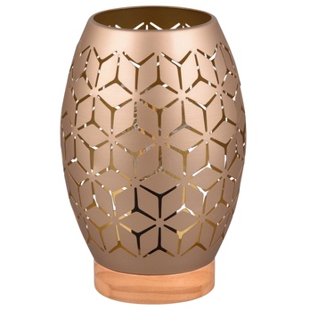 Stolná lampa BIDAR 1 coffee/zlatá/svetlé drevo 1