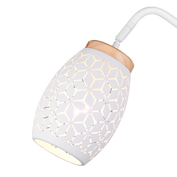 Stojacia lampa BIDAR biela/prírodná 2