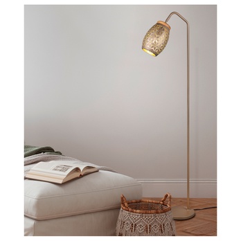 Stojacia lampa BIDAR hnedá/prírodná 1