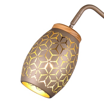Stojacia lampa BIDAR hnedá/prírodná 2