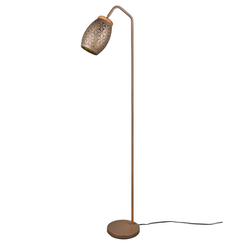 Stojacia lampa BIDAR hnedá/prírodná 3