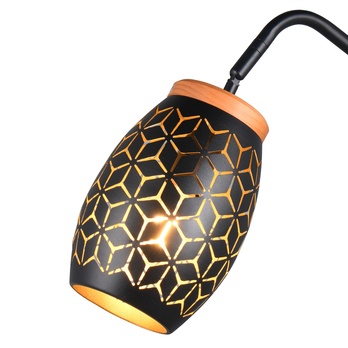 Stojacia lampa BIDAR čierna/prírodná 1