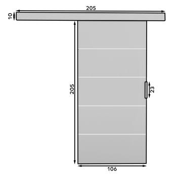 Posuvné dvere BIELLA 106 wenge, 106x205 cm 2
