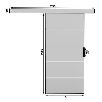 Posuvné dvere BIELLA 76 čierna, 76x205 cm 2