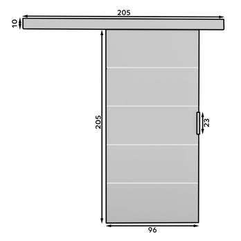 Posuvné dvere BIELLA dub sonoma, 96x205 cm 2