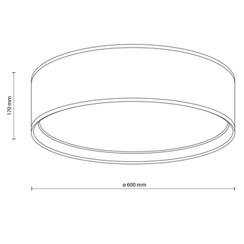 Stropné svietidlo BILBAO čierna/zlatá, priemer 60 cm 3
