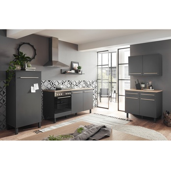 Spodná skrinka BILBERRY antracitová/dub sonoma, šírka 100 cm 1