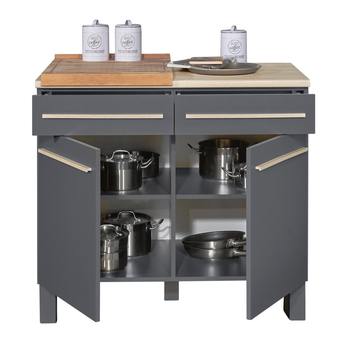 Spodná skrinka BILBERRY antracitová/dub sonoma, šírka 100 cm 2