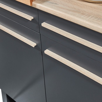 Spodná skrinka BILBERRY antracitová/dub sonoma, šírka 100 cm 3