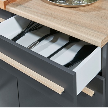 Spodná skrinka BILBERRY antracitová/dub sonoma, šírka 100 cm 4