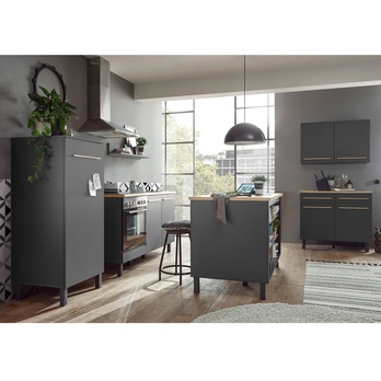 Spodná skrinka BILBERRY antracitová/dub sonoma, šírka 100 cm 6