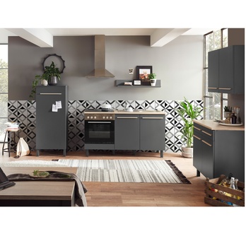 Spodná skrinka na chladničku BILBERRY antracitová 6