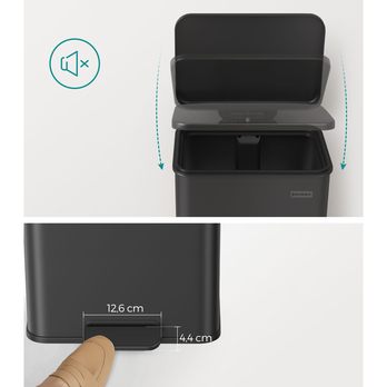 Odpadkový kôš BIN čierna, 40 l 2