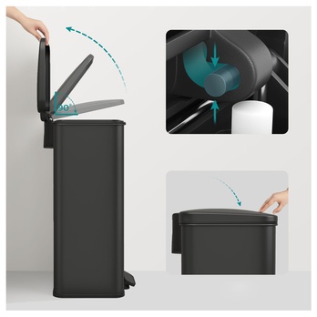 Odpadkový kôš BIN čierna, 40 l 4