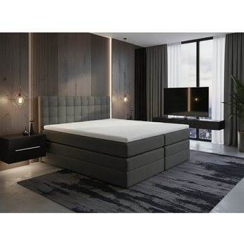 Posteľ s matracom a topperom BIRNA 2 BK antracitová, 180x200 cm 1