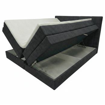 Posteľ s matracom a topperom BIRNA 2 BK antracitová, 180x200 cm 2