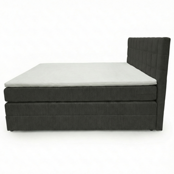 Posteľ s matracom a topperom BIRNA 2 BK antracitová, 180x200 cm 5