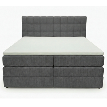 Posteľ s matracom a topperom BIRNA 2 BK tmavosivá, 180x200 cm 4