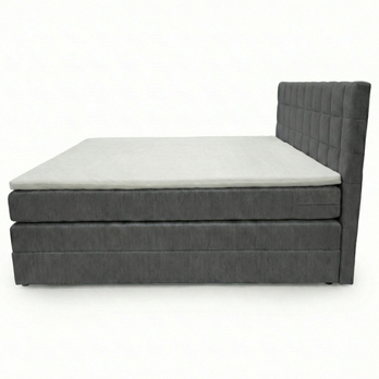 Posteľ s matracom a topperom BIRNA 2 BK tmavosivá, 180x200 cm 5