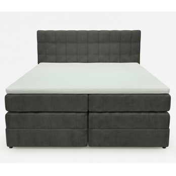 Posteľ s matracom a topperom BIRNA 2 BK antracitová, 160x200 cm 4