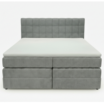 Posteľ s matracom a topperom BIRNA 2 BK svetlosivá, 160x200 cm 4