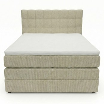 Posteľ s matracom a topperom BIRNA 2 BK béžová, 140x200 cm 3