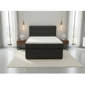 Posteľ s matracom a topperom BIRNA 2 BK antracitová, 140x200 cm 3