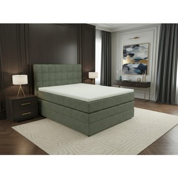 Posteľ s matracom a topperom BIRNA 2 BK olivová, 140x200 cm 1