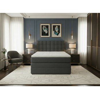 Posteľ s matracom a topperom BIRNA 2 BK tmavosivá, 140x200 cm 3