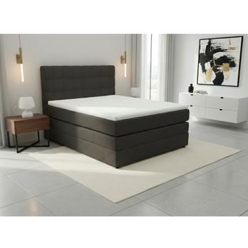 Posteľ s matracom a topperom BIRNA 2 BK antracitová, 120x200 cm 1